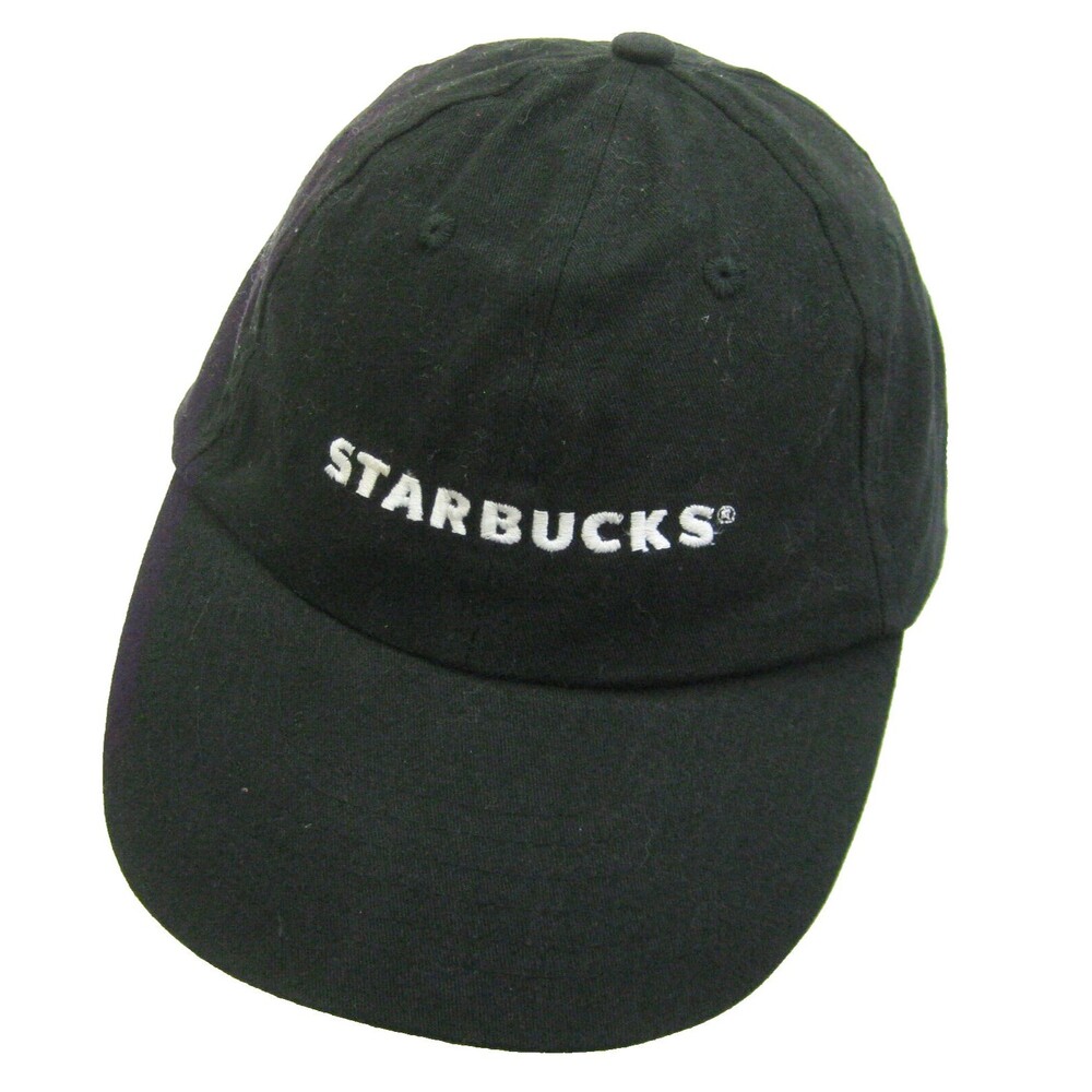 STARBUCKS Employee Black Baseball Cap Hat Adult Adjustable Barista Work Uniform